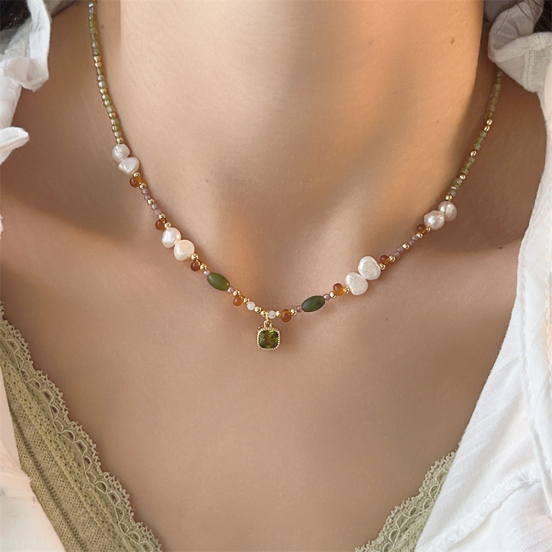 Body Jewelry Necklace - Dopamine Natuurlijke Zoetwater Barok Parelketting Kleurrijke