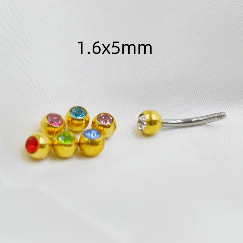 50 stks/partij Crystal Gems Ba - Body Jewelry Replacement Ball recensie en prijs