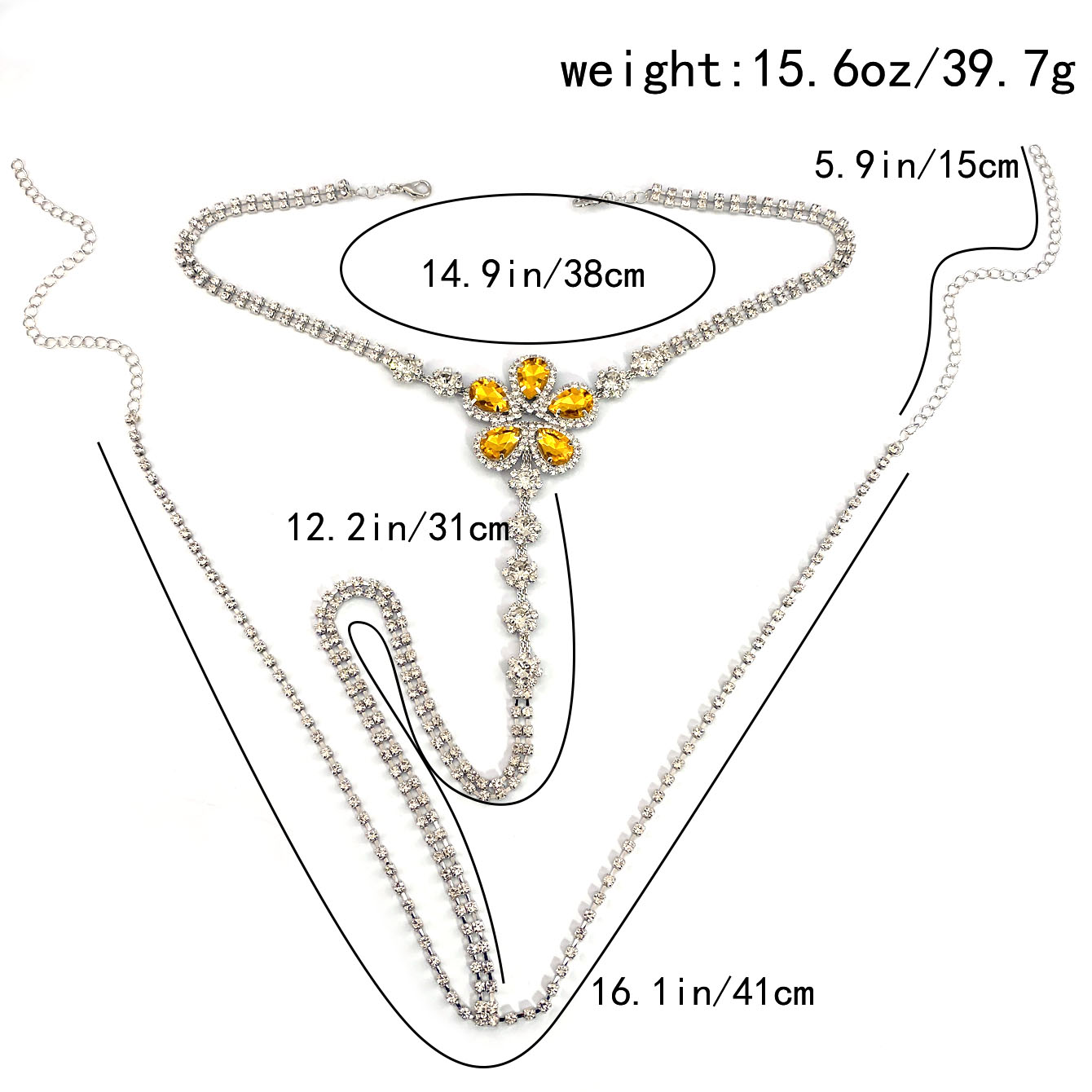1Pc Bloemvormige Sexy Strass S - Body Jewelry For You recensie en prijs